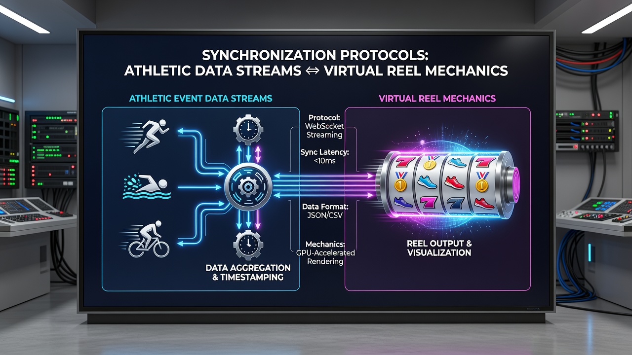 Illustration of encrypted data pathways connecting international sports feeds to reel-based gaming engines