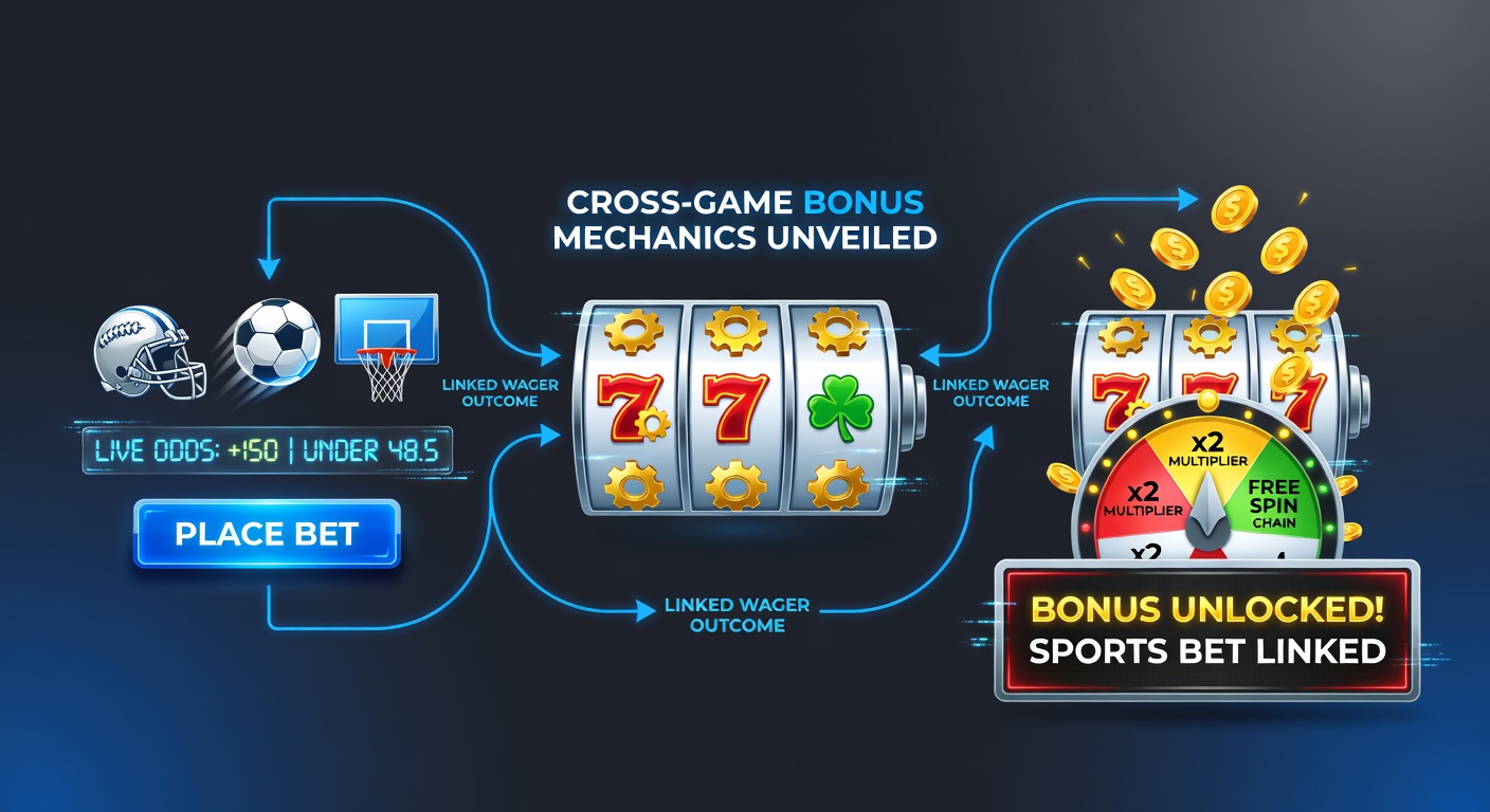 Screenshot of a casino app displaying a sports bet confirmation leading to free slot spins activation with glowing bonus trail