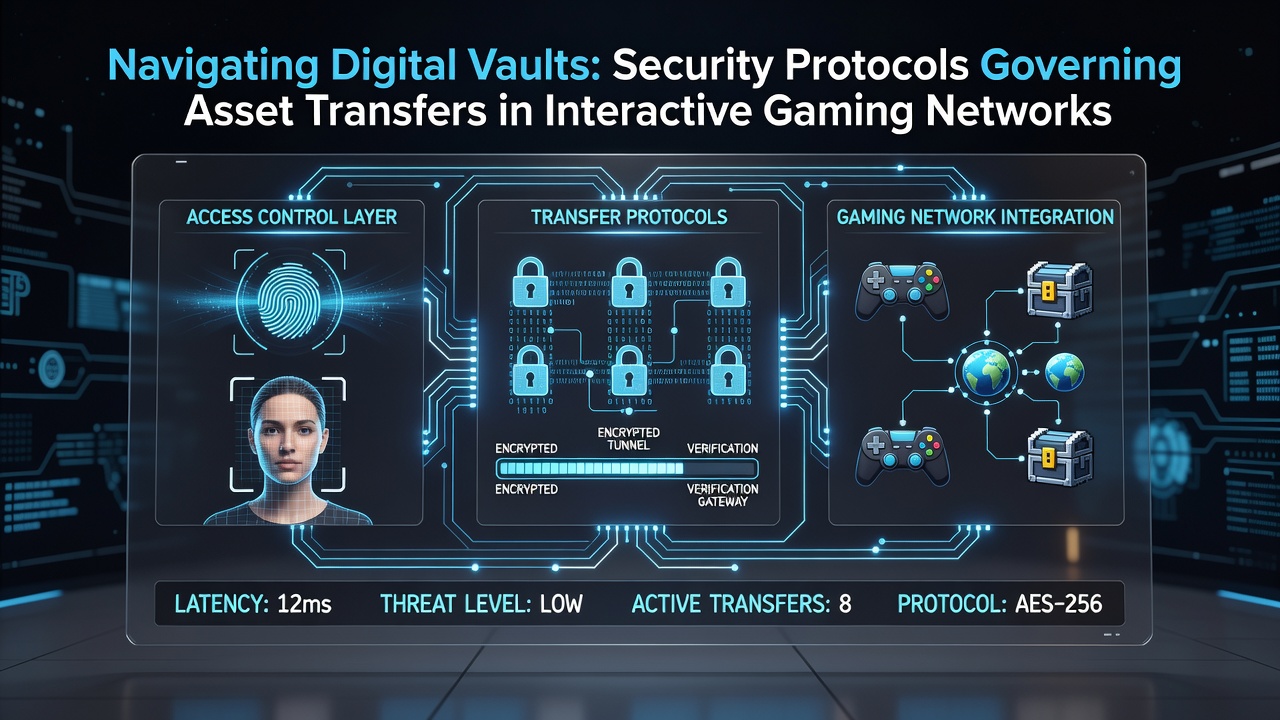 Security analysts reviewing encrypted transaction logs on multiple monitors in a gaming operations center