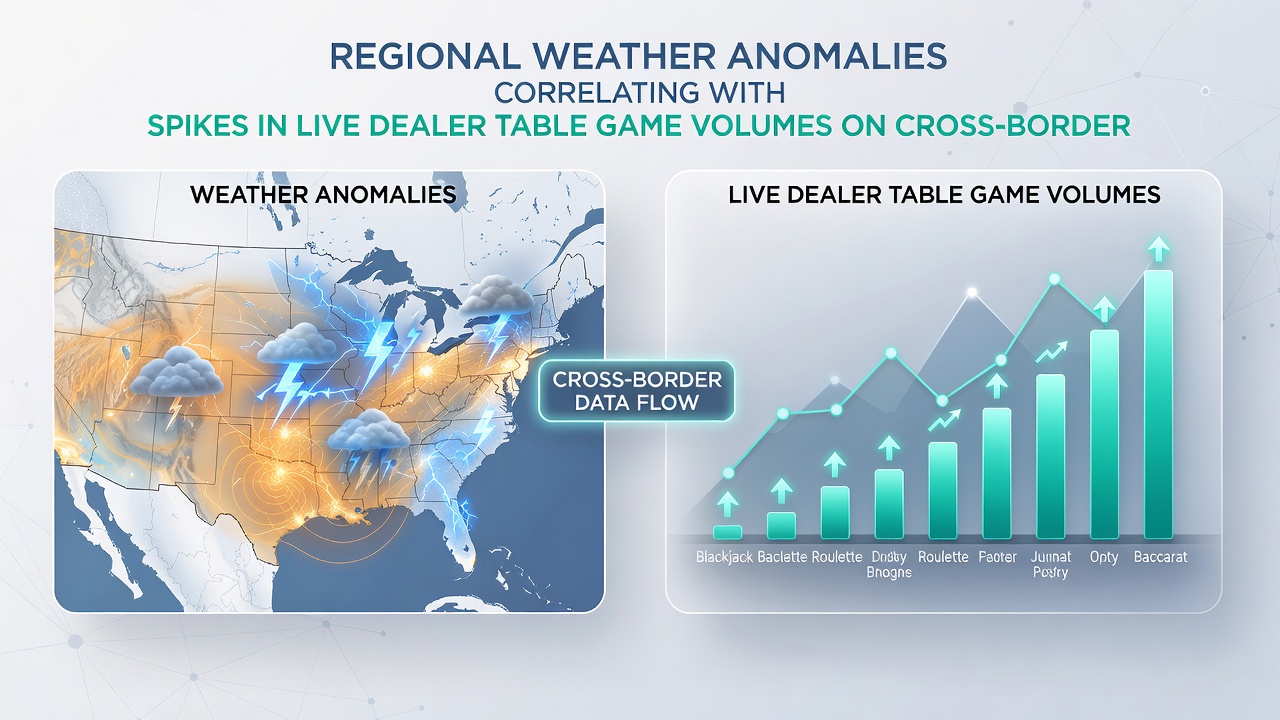 Live dealer studio interior with multiple roulette adn blackjack tables connected to global player dashboards