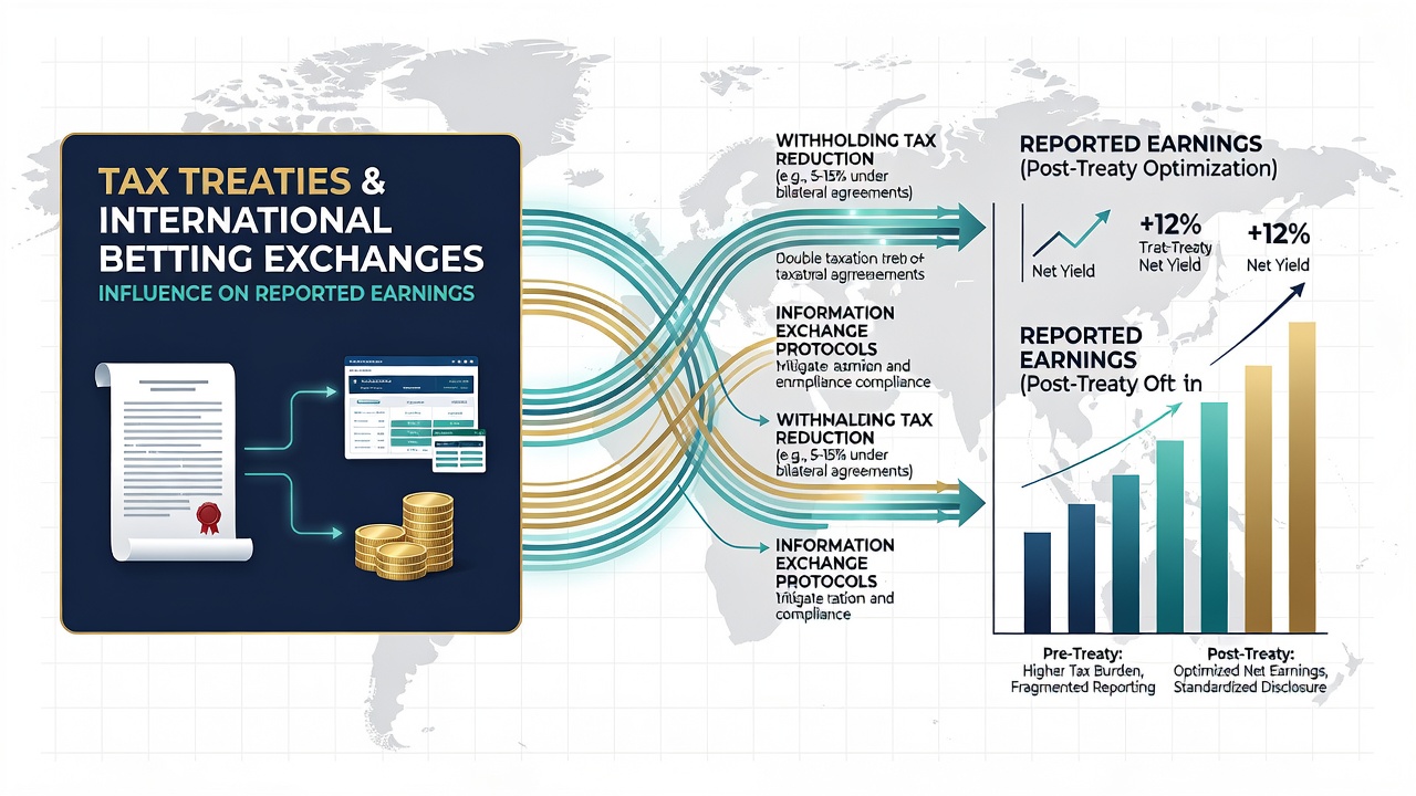 Graph showing earnings adjustments linked to tax treaty applications in betting exchanges